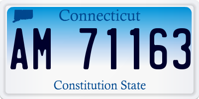 CT license plate AM71163