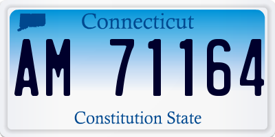 CT license plate AM71164