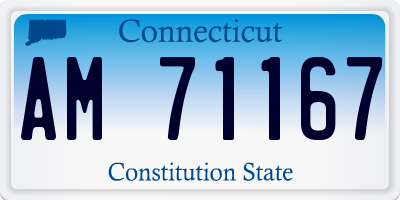 CT license plate AM71167