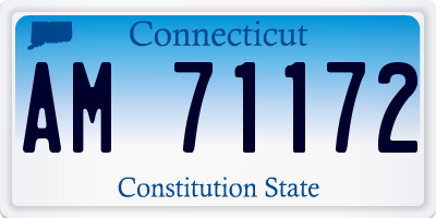CT license plate AM71172