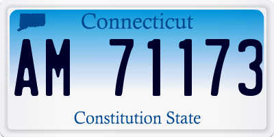 CT license plate AM71173