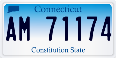 CT license plate AM71174