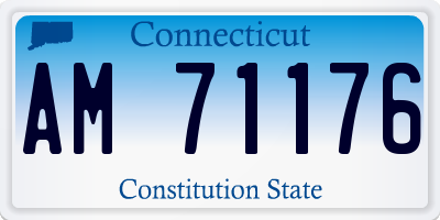 CT license plate AM71176