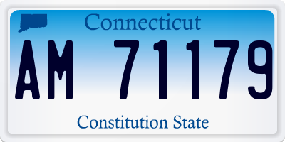CT license plate AM71179