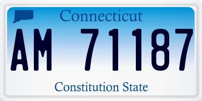 CT license plate AM71187