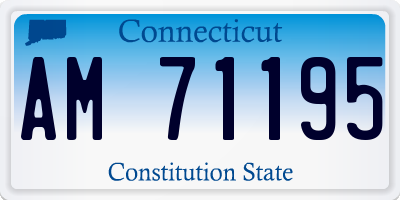 CT license plate AM71195