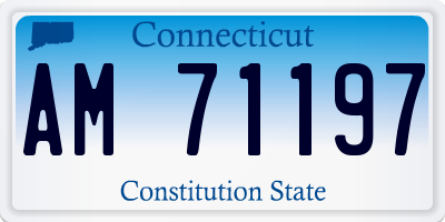 CT license plate AM71197