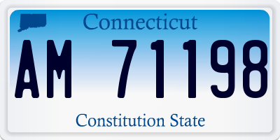 CT license plate AM71198