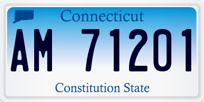 CT license plate AM71201