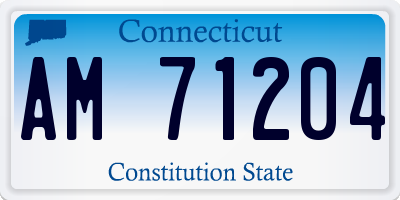 CT license plate AM71204