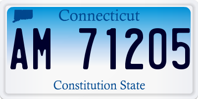 CT license plate AM71205