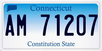 CT license plate AM71207