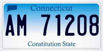 CT license plate AM71208