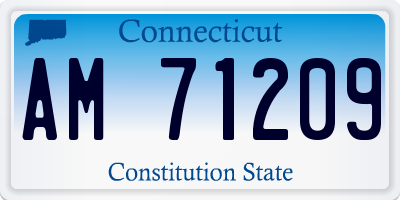 CT license plate AM71209