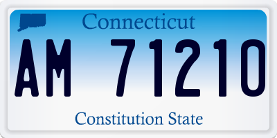 CT license plate AM71210