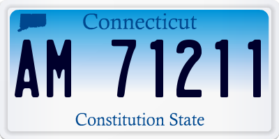CT license plate AM71211