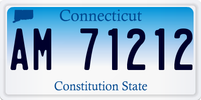 CT license plate AM71212