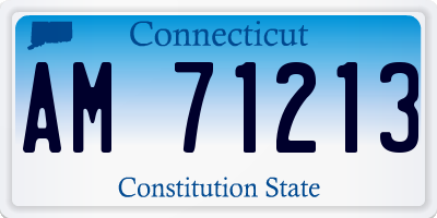 CT license plate AM71213