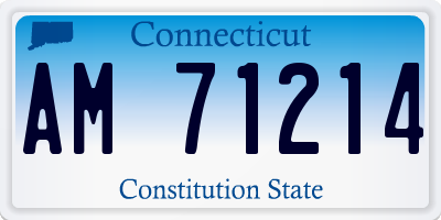 CT license plate AM71214