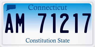 CT license plate AM71217