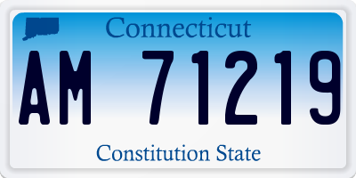 CT license plate AM71219