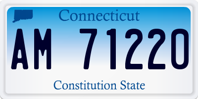 CT license plate AM71220