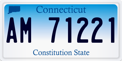 CT license plate AM71221