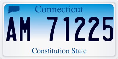 CT license plate AM71225