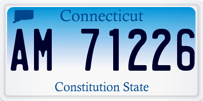 CT license plate AM71226