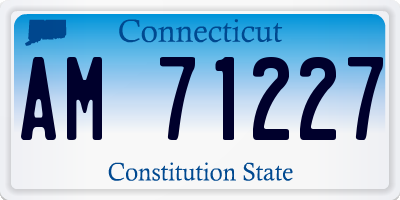 CT license plate AM71227