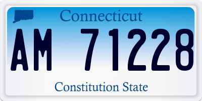 CT license plate AM71228