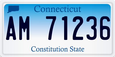 CT license plate AM71236