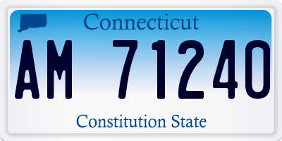 CT license plate AM71240