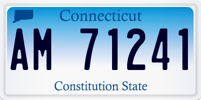 CT license plate AM71241