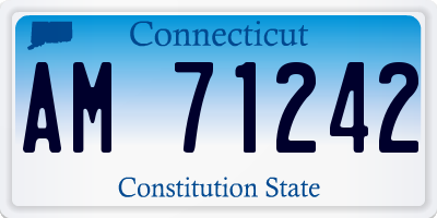 CT license plate AM71242