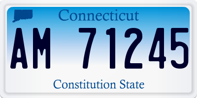 CT license plate AM71245