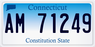 CT license plate AM71249