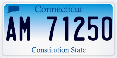 CT license plate AM71250