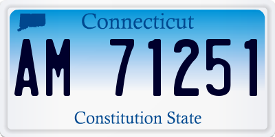 CT license plate AM71251