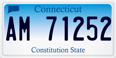 CT license plate AM71252