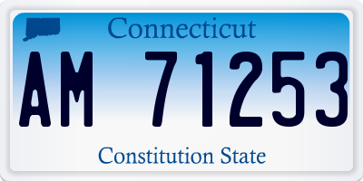 CT license plate AM71253