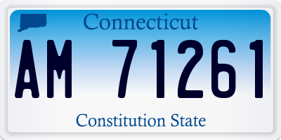 CT license plate AM71261