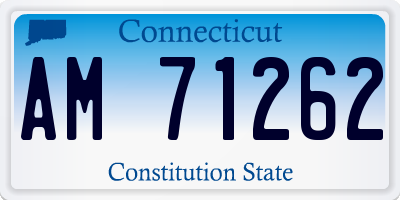 CT license plate AM71262