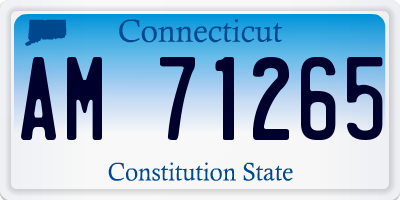 CT license plate AM71265