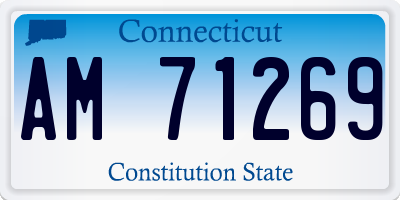 CT license plate AM71269