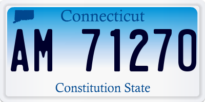 CT license plate AM71270