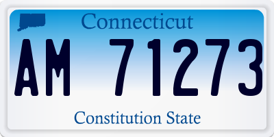 CT license plate AM71273