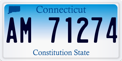 CT license plate AM71274