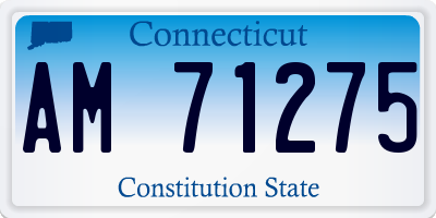 CT license plate AM71275