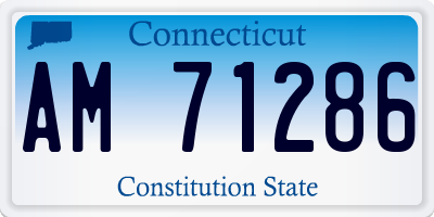 CT license plate AM71286
